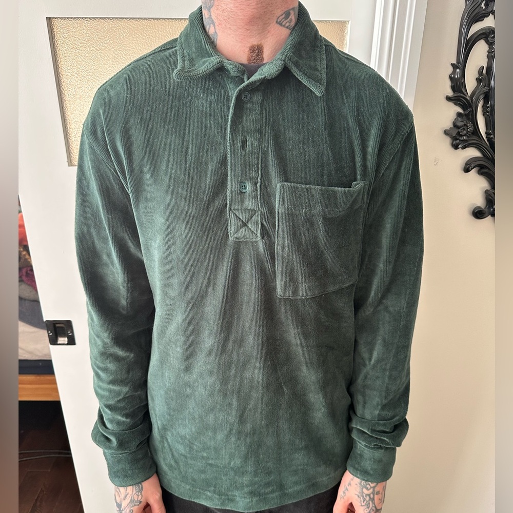 Mens Zara long sleeve polo
